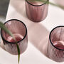 Palermo Set Of Four Amethyst Ribbed Highball Tumblers, thumbnail 5 of 5