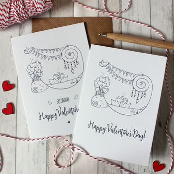 Personalised Valentine's Day Card With Illustrations, 2 of 4