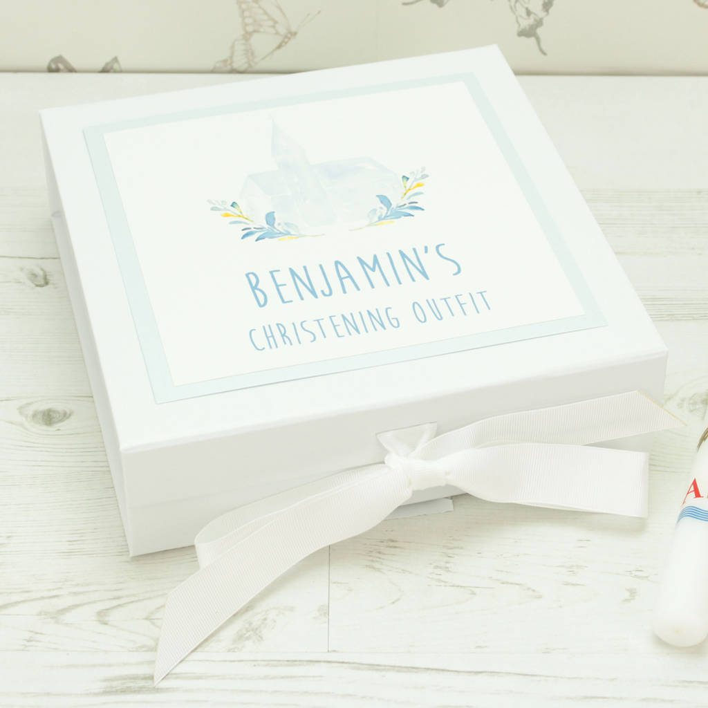 christening outfit keepsake box by dreams to reality design ltd