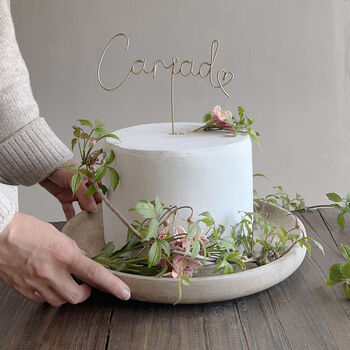 Cariad Wire Wedding Cake Topper, 2 of 7