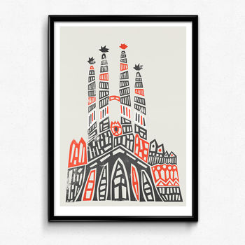 Sagrada Familia Barcelona Print By Fox & Velvet