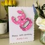 Personalised 30th Birthday Card Wooden Number Gift, thumbnail 2 of 2