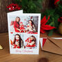 Personalised Photos Red Christmas Cards, thumbnail 1 of 2