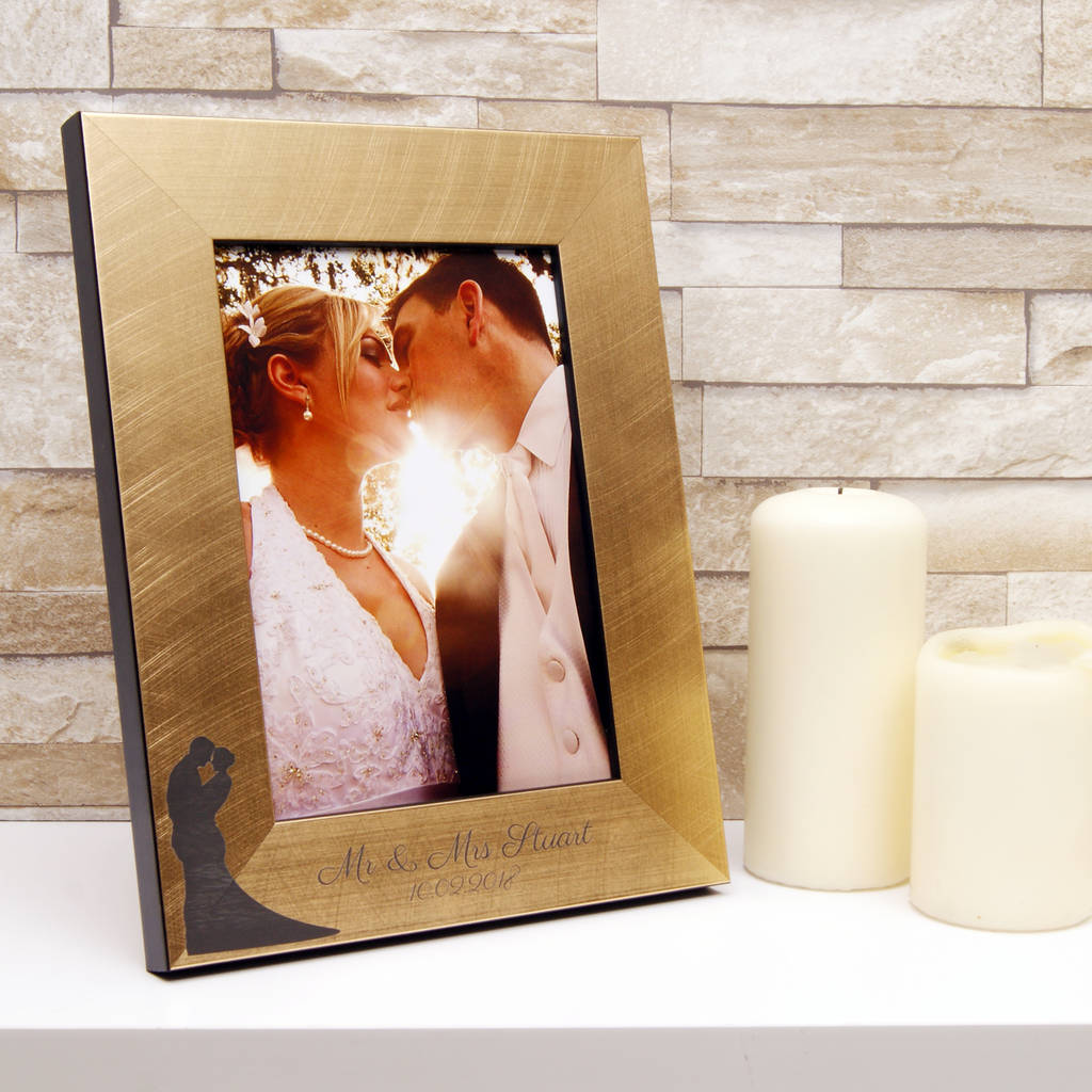 Personalised Silhouette Wedding Photo Frame, 1 of 5