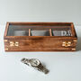 Personalised Initial Three Watches Wood And Glass Watch Box, thumbnail 2 of 6
