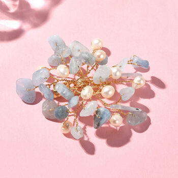 Aquamarine And Pearl Brooch, 3 of 3