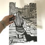 'Cambridge Street Photographer' Handmade Papercut, thumbnail 3 of 4