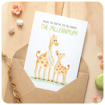 Cute Giraffes Funny Happy Birthday Mum Card, 4 of 6