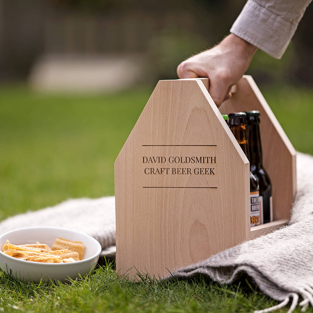 Six Bottle Personalised Beer Caddy, 1 of 6