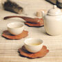 Wood Coaser Set Of Two Lotus Flower, thumbnail 2 of 6