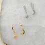 Moon And Star Mix And Match Huggie Hoop Earrings, thumbnail 5 of 8