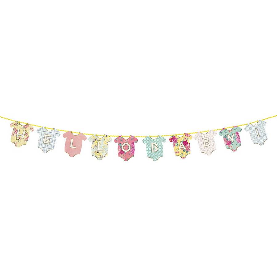 Baby Shower Floral Baby Grow Garland By Postbox Party