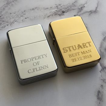 Personalised Engraved Gold Lighter, 8 of 8