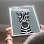 Personalised Children's Zebra Art Print, thumbnail 5 of 7