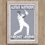 Mens Cricket Personalised Print, thumbnail 1 of 3