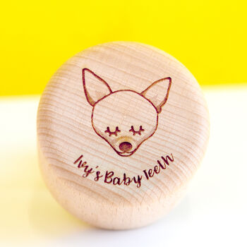 Dog Teeth Keepsake Box Personalised, 6 of 7