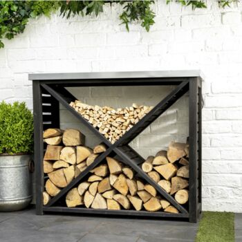 Moreton Cross Wooden Log Store Various Sizes, 2 of 3