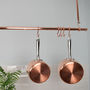 Copper Ceiling Pot And Pan Rail/Rack, thumbnail 3 of 5
