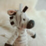 Baby Zebra Rattle Soft Toy, thumbnail 5 of 6