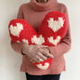 Sweet Heart Chunky Cushion Knitting Pattern, thumbnail 1 of 4