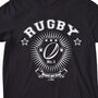 Rugby Collegiate Organic T Shirt, thumbnail 1 of 10