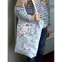 World Map Tote Bag Kit + 10 Pens, Colour And Carry, thumbnail 5 of 6