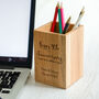 Personalised 5th Anniversary Wood Gift Pen Pot, thumbnail 1 of 5