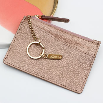 Personalised Luxury Leather Purse With Keyring, 2 of 11