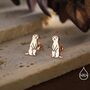 Sterling Silver Tiny Meerkat Stud Earrings, thumbnail 7 of 12