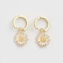 Daisy Huggie Earrings, thumbnail 1 of 9