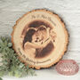 Personalised Wedding 5th Anniversary Photo Wood Slice, thumbnail 3 of 3