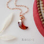 Garnet Crystal Moon Necklace, January Birthstone Jewellery, thumbnail 1 of 12