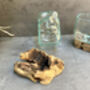 10cm Molten Glass Square Bowl On Teak Root Base, thumbnail 7 of 12