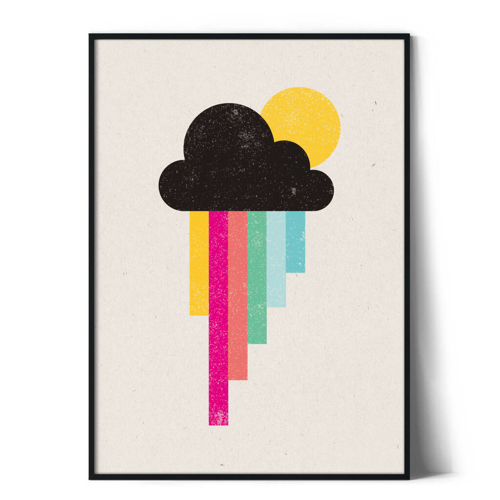 Rainbow Cloud Print By The Strawberry Card Company Notonthehighstreet