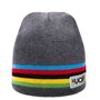 Uci Grey Rainbow Stripes Beanie, thumbnail 1 of 2