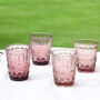 Set Of Four Rose Quartz Glass Tumblers, thumbnail 1 of 8