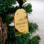 Personalised Acrylic First Christmas Engaged Bauble, thumbnail 2 of 5