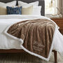 Personalised Pearl Wedding Anniversary Mocha Blanket, thumbnail 1 of 7