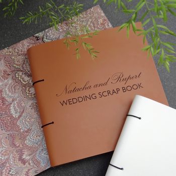 Personalised Leather Wedding Planner Scrapbook, 3 of 11