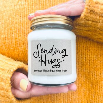Sending Hugs Because I Heard You Need Them, Candle And Keepsake Gift, 2 of 8