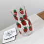 Strawberry Hand Painted Small Glass Vase, thumbnail 5 of 7