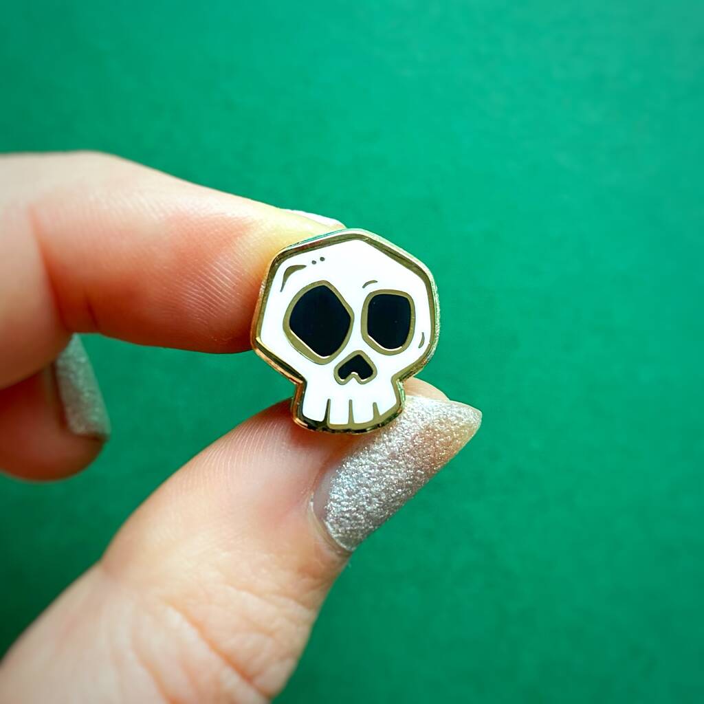 Skull Enamel Pin By Stacey McEvoy Caunt | notonthehighstreet.com