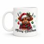 Mooey Christmas Highland Cow Mug, thumbnail 7 of 7