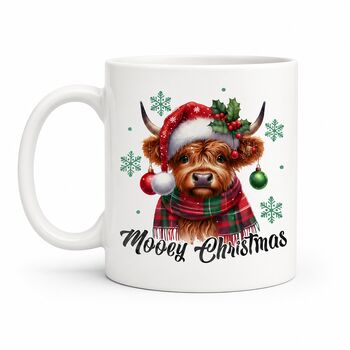 Mooey Christmas Highland Cow Mug, 7 of 7
