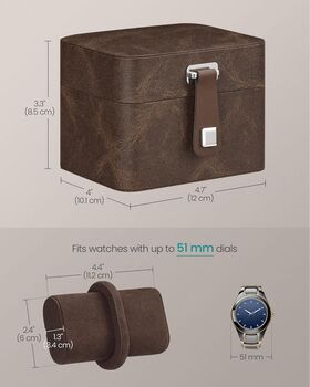 Two Slot Watch Travel Case Watch Box, 2 of 7