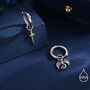 Mismatched Dragon And Sword Huggie Hoops In Sterling Silver, thumbnail 5 of 10