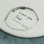 Morse Code 'Love You Dad' Bracelet, thumbnail 2 of 8