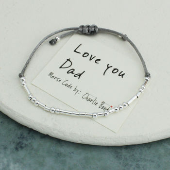 Morse Code 'Love You Dad' Bracelet, 2 of 8