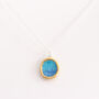 Turquoise Blue Lagoon Oval Sterling Silver Pendant, thumbnail 1 of 5