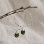 Olive Quartz Hoop Earrings, thumbnail 5 of 7